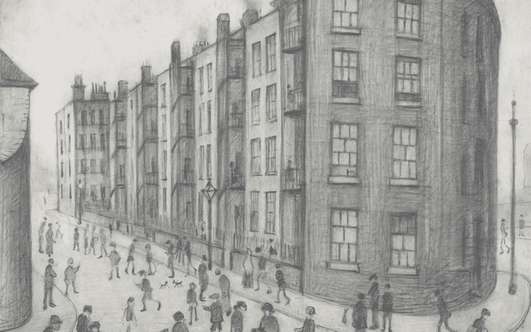 LS Lowry Oldfield Road Dwellings 1929 © The Lowry Collection, Salford